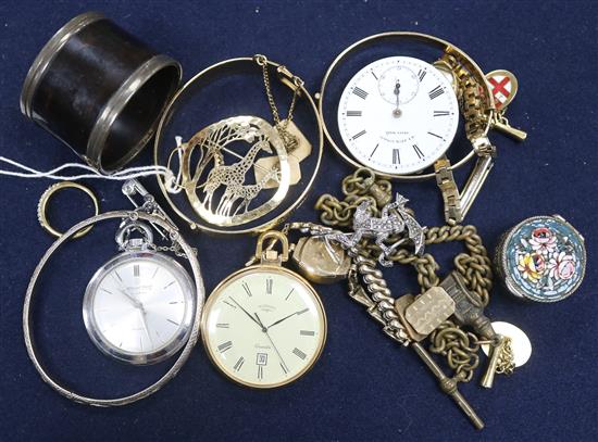 Mixed costume jewellery and watches.
